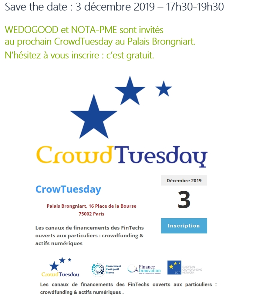 Inscription au CrowdTuesday